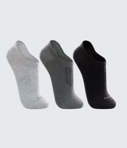 Kit 3 Pares de Meia Sapatilha Invis�vel Lupo Sport (3270-089) Chumbo/Cinza/Preto