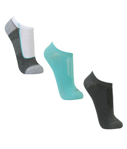 Kit 3 Pares de Meia Sapatilha Invis�vel Lupo Sport (03270-089) Branco/Azul/Cinza