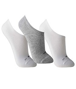 Kit 3 Meias Invisível Lupo Sport (3270-950) Branco/Cinza/Branco