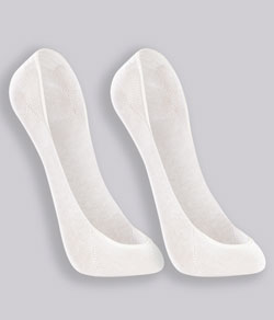 Kit 2 Pares de Meias Sapatilha Invisível Lupo (3287-088) Branco
