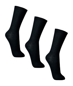Kit 3 Meias Cano Longo Algodão Lupo Sport (03292-089) Pretas