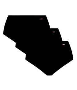 Kit 3 Calcinhas Alta Loba Cl�ssica Lupo (40351-001) - Preto