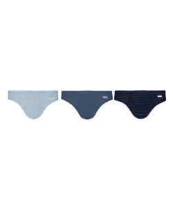 Kit 3 Cuecas Slip Lupo (00515-089) Mescla/Grafite/Preta