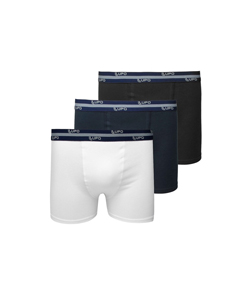 Kit com 3 Cuecas Boxer Lupo (523-912) Branco/Preto/Marinho