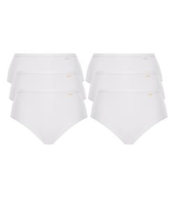 Kit 6 Calcinhas Alta Loba Cl�ssica Lupo (40351-001) - Branco