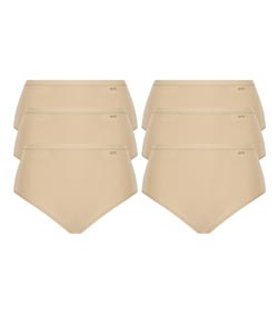 Kit 6 Calcinhas Alta Loba Cl�ssica Lupo (40351-001) - Natural