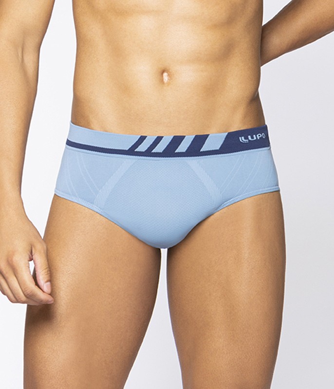 Cueca Slip Sem Costura Lupo (00691-002) Azul :: lingerie.com.br