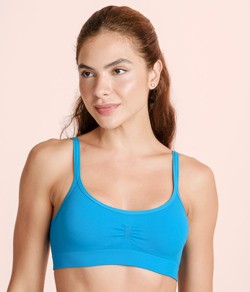 Top Fitness Slim Lupo Sport (71911-001) Sem Costura - Azul