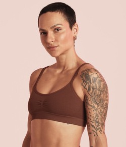 Top Fitness Slim Lupo Sport (71911-001) Sem Costura - Chocolate
