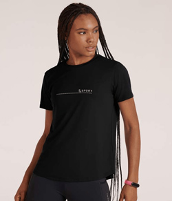 Camiseta Feminina Prote��o UV+ Lupo Sport (77052-005) Preto
