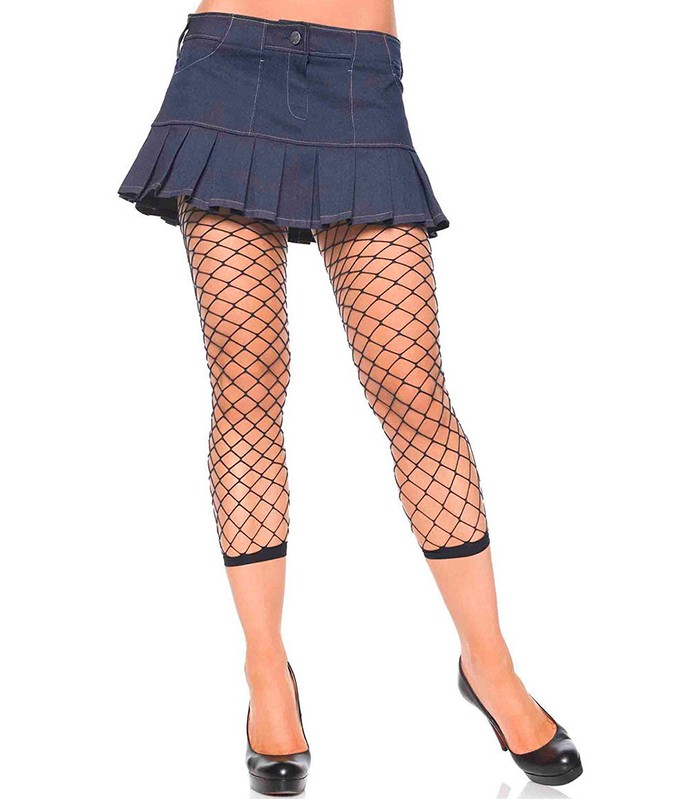 Capri Arrastão Leg Avenue (7881) Fence Net Footless Tights