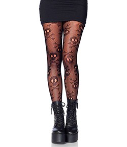 Meia-Calça Arrastão Caveira do Pirata Leg Avenue (9986) Pirate Booty Skull