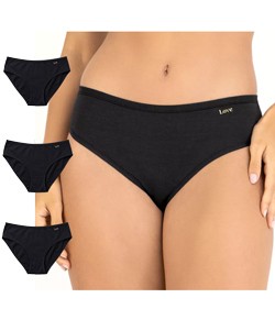 Kit 3 Calcinhas Modal Love Secret (81500) Pretas