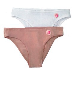 Kit 2 Calcinhas Teen Love Secret Girls (43142) Branco/Chocolate