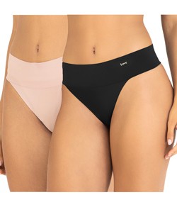 Kit 2 Calcinhas Laser Comfort Love Secret (840323) Chocolate/Preto