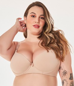 Sutiã com Bojo Laterais Duplas Mondress (55E) Plus Size