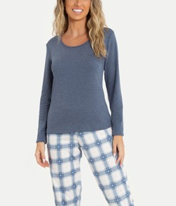 Pijama Feminino Longo Ribana Mensageira da Paz (34131)