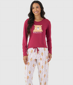 Pijama Longo Ursinho Mensageira da Paz (34182) 100% Algodão