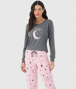 Pijama Longo Sonhos Que Brilham Mensageira da Paz (34196)