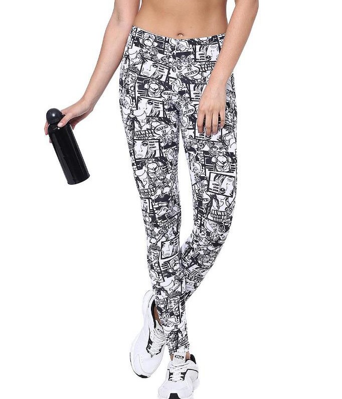 Leggings de quadrinhos - Roupas Femininas Casuais