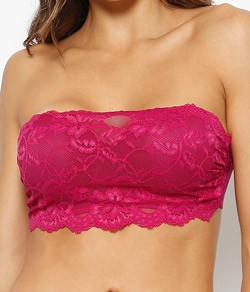 Sutiã Tomara Que Caia Bustiê com Renda Morisco (885) Rosa