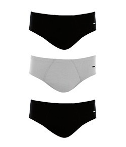 Kit 3 Cuecas Slip Mash Basic (010.20) Preto/Mescla/Preto
