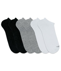 Kit 6 Pares de Meias Sapatilha Mash (0M0.02N) Preto/Cinza/Branco