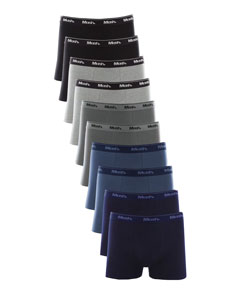 Kit 10 Cuecas Boxer Cotton/Algodão Mash (110.20) Multicor