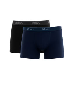 Kit Infantil 2 Cuecas Boxer Mash (110.07) Preto/Marinho