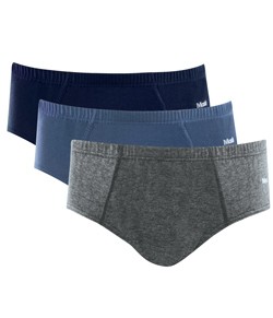Kit Infantil 3 Cuecas Slip Mash (113.08) Marinho/Azul/Mescla