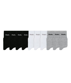 Kit 10 Pares de Meias Cano Médio Mash (202.05D) Preto/Branco/Mescla