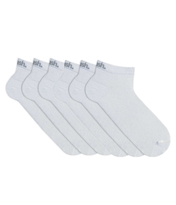 Kit 6 Pares de Meias Cano Curto Mash (205.02E) Branco