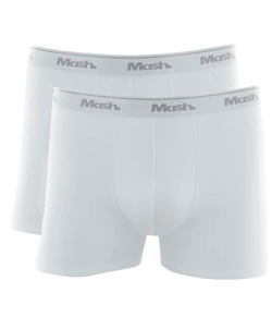 Kit 2 Cuecas Boxer Algodão Mash Basic (170.26) Brancas