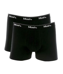 Kit 2 Cuecas Boxer Algodão Mash Basic (170.26) Pretas
