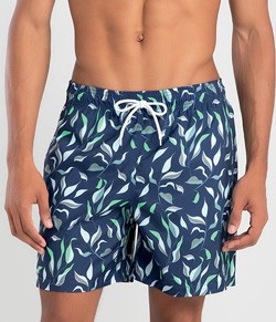 Short Praia Plus Size Masculino Eucalipto Mash (613.99X) Azul