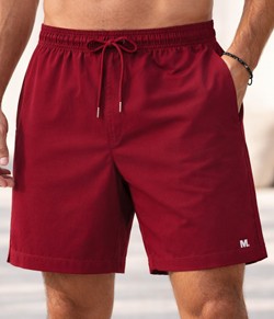 Short Praia Masculino Plus Size Mash (615.10X) Vermelho Bord�