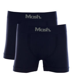 Kit 2 Cuecas Boxer Sem Costura Mash (711.01) Azul Marinho
