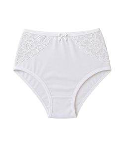 Calcinha Cavada Cotton/Algod�o com Renda Mouette (0315)