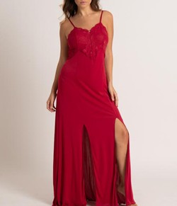 Camisola Longa Com Renda Maví (10-1037) Liganete
