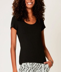 Blusa Canelada Malwee B�sicos (1000050615) Viscose