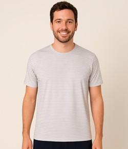 Camiseta Masculina Listrada Malwee (1000121204) Algodão