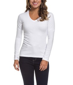 Camiseta Manga Longa Algod�o Malwee (1000026292) Branco