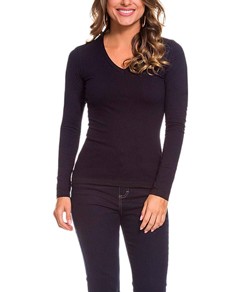 Camiseta Manga Longa Algod�o Malwee (1000026292) Preto