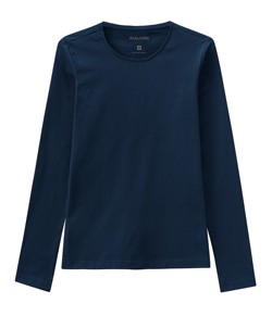 Camiseta Básica Manga Longa Algodão Malwee (1000026304) Azul