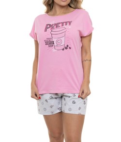 Pijama Curto Estampado Malwee (1000063645) Algodão