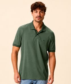 Camisa Polo Bordado Malwee (1000133947) 100% Algodão - Verde