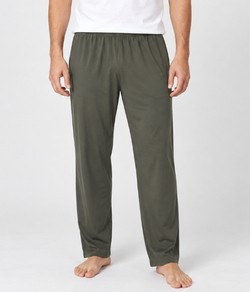 Calça Pijama Masculina Básica Malwee (1000134282) Verde Militar - 100% Algodão
