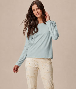 Pijama Feminino Longo Céu Malwee (1000134446) 100% Algodão
