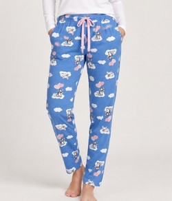 alça Pijama Feminina Carrot Bulldog Malwee (1000134457) Azul - 100% Algodão