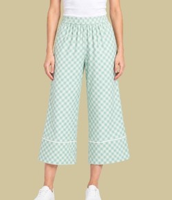 Cal�a Pijama Feminina Pantacourt Malwee (1000134460) Quadriculada